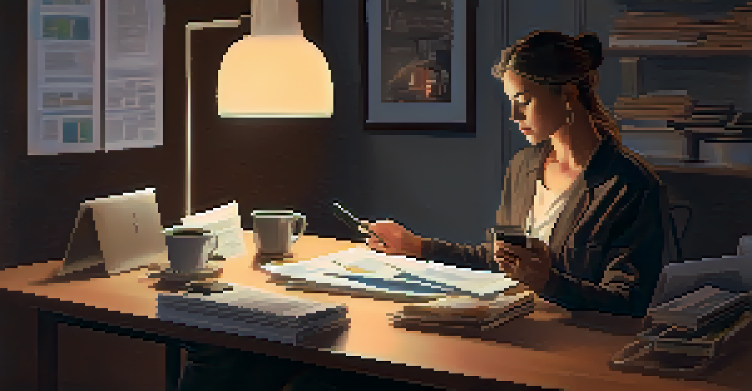 A person setting up their Ethereum wallet on a laptop at a desk, with financial documents and a coffee cup nearby.