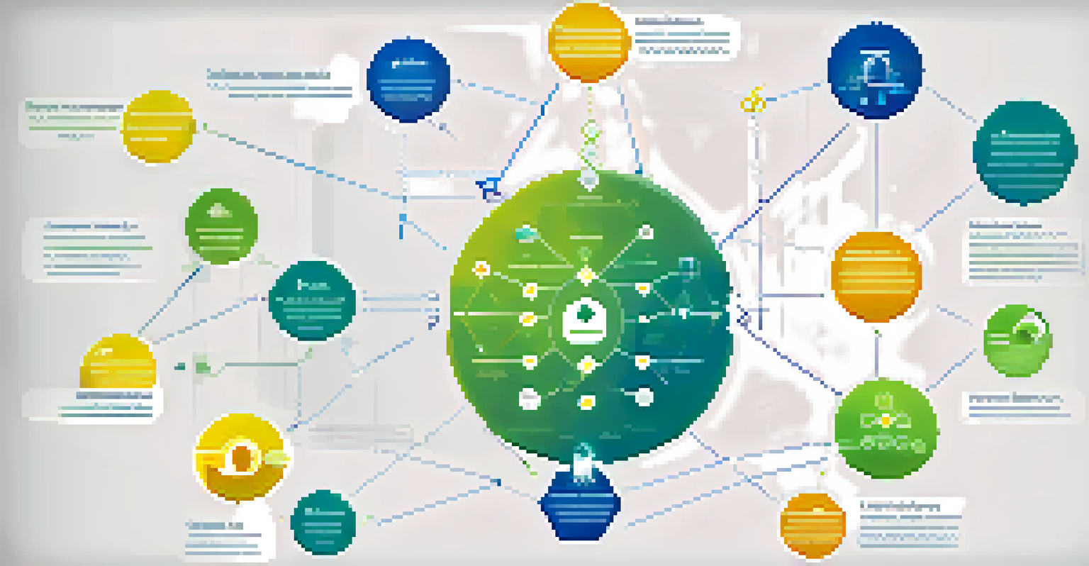 An infographic showing the benefits of decentralized content distribution with icons and color-coded branches.