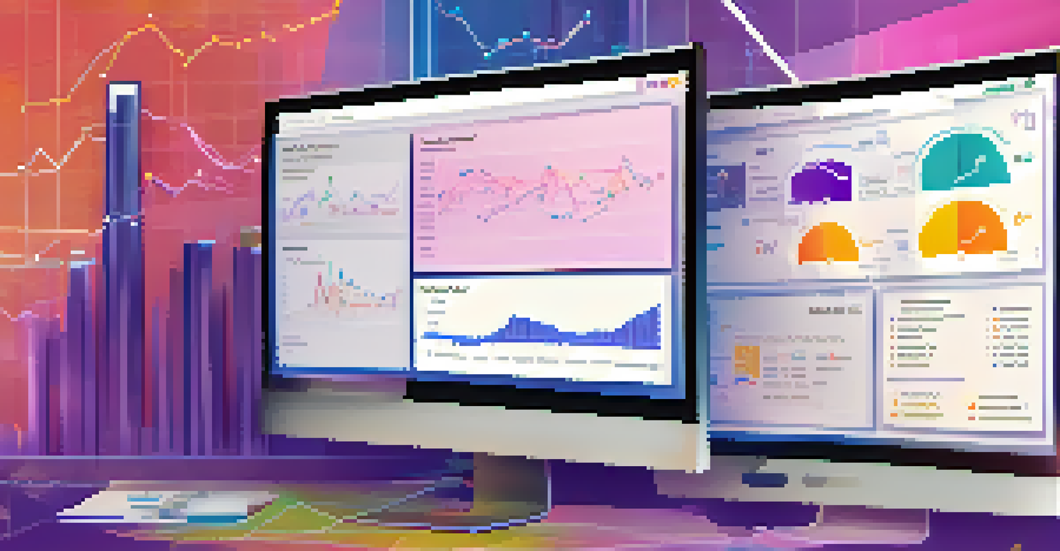 Close-up of a smart contract interface with graphs showing donation flows, set against a charity event background.