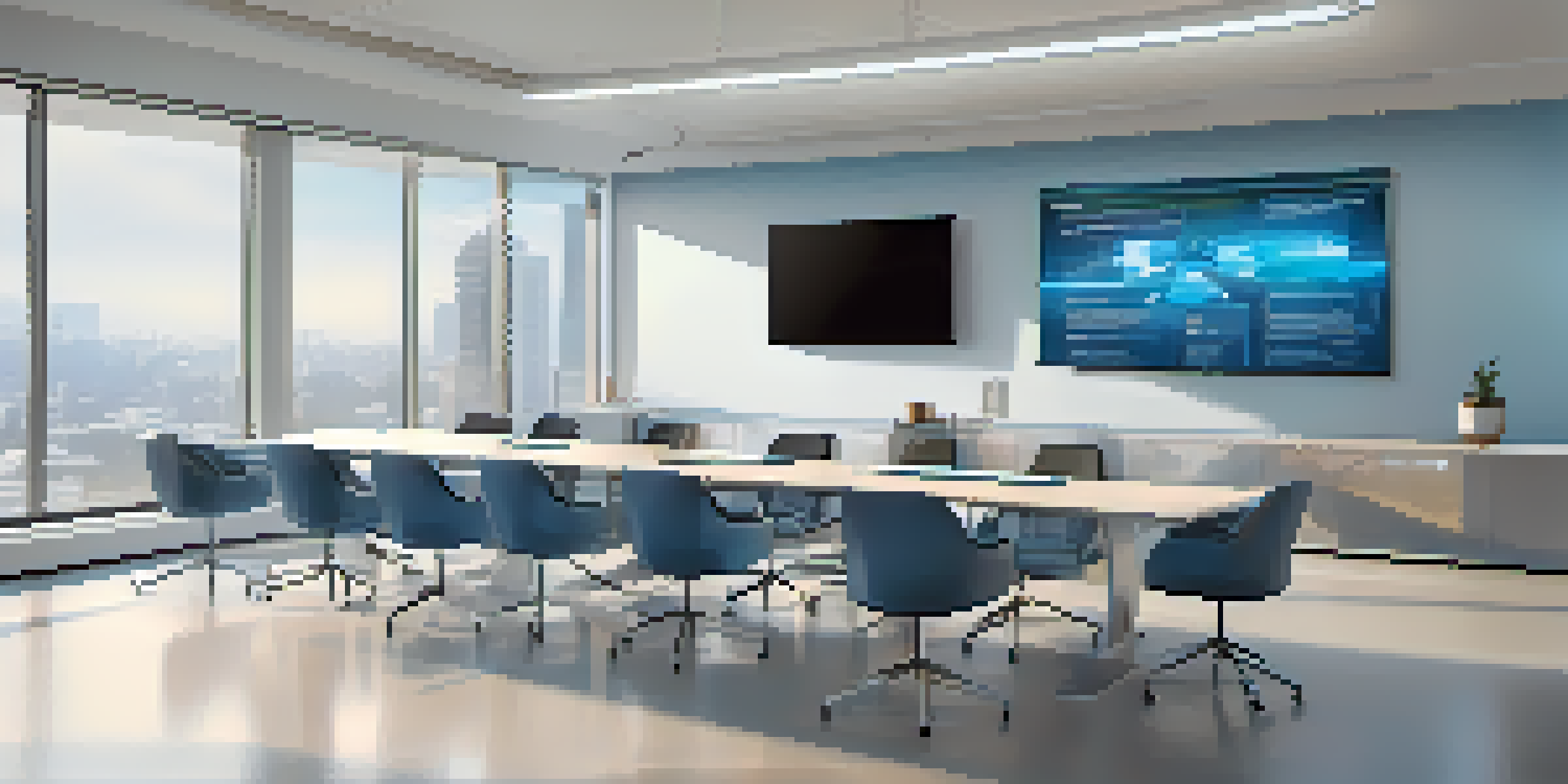 A modern insurance office showcasing Ethereum smart contracts with diverse professionals working together at a high-tech conference table.