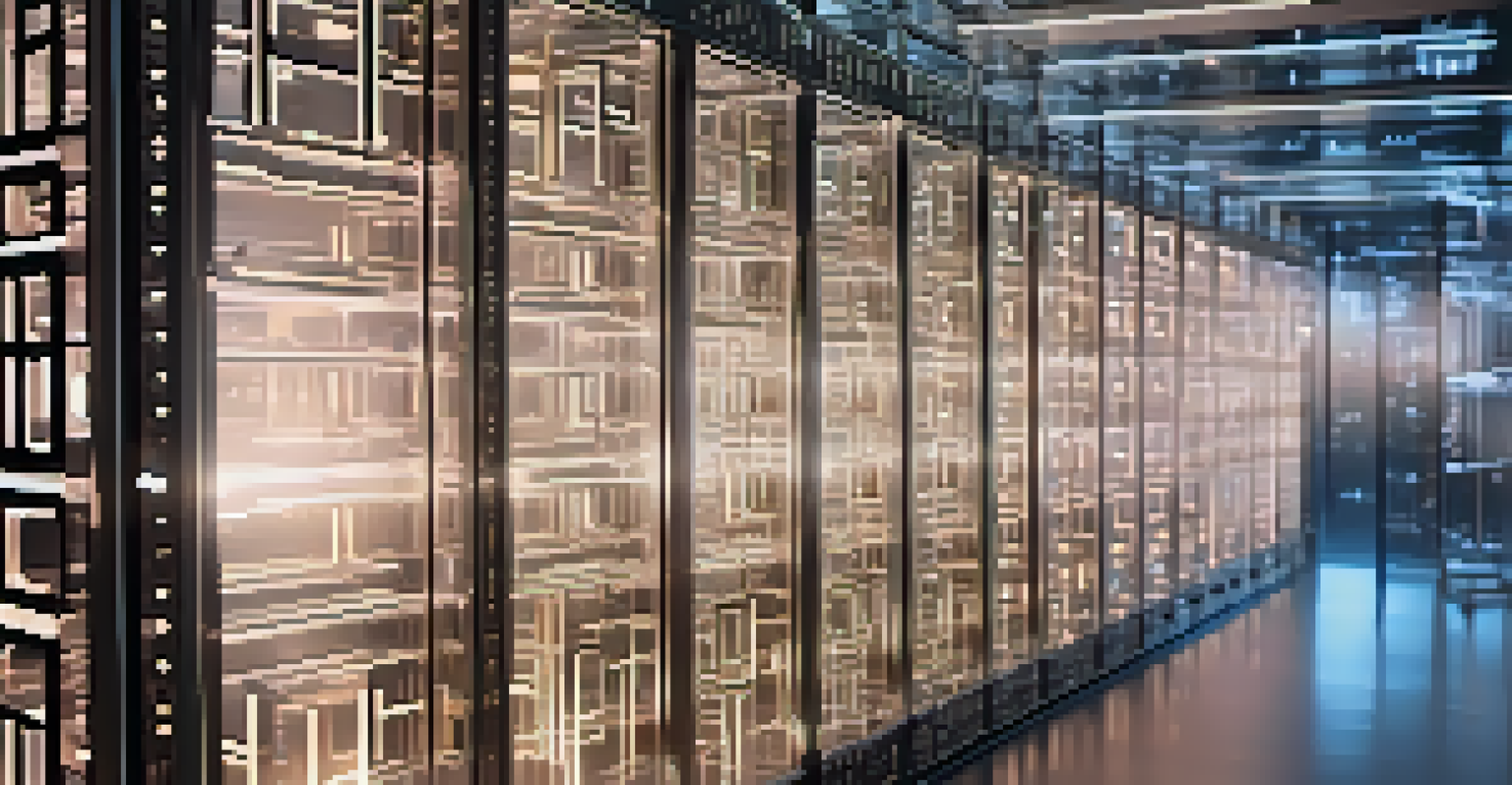 A close-up view of a transparent blockchain-inspired vault containing glowing data blocks, symbolizing secure data storage.