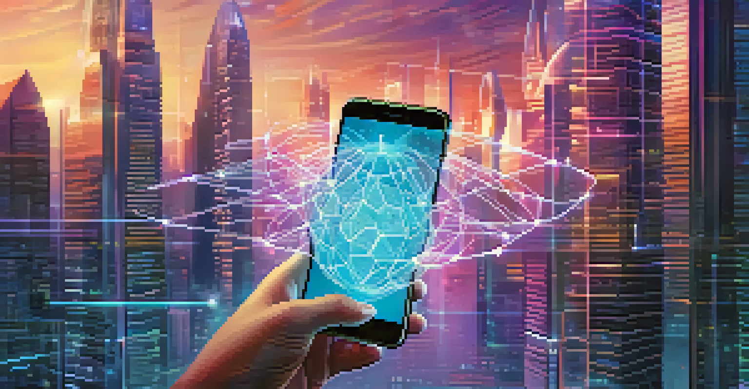 A person holding a glowing digital passport in a modern city, representing digital identity management.