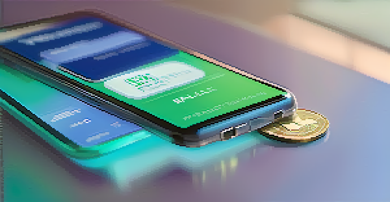 A close-up of a digital wallet interface on a smartphone displaying an Ethereum balance and recent NFT transactions against a gradient background.