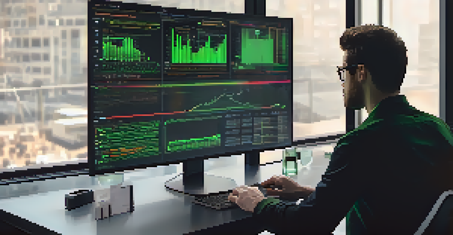 A split-screen visualization showing a developer analyzing code and a failed transaction display due to low gas limits, in a bright office environment.