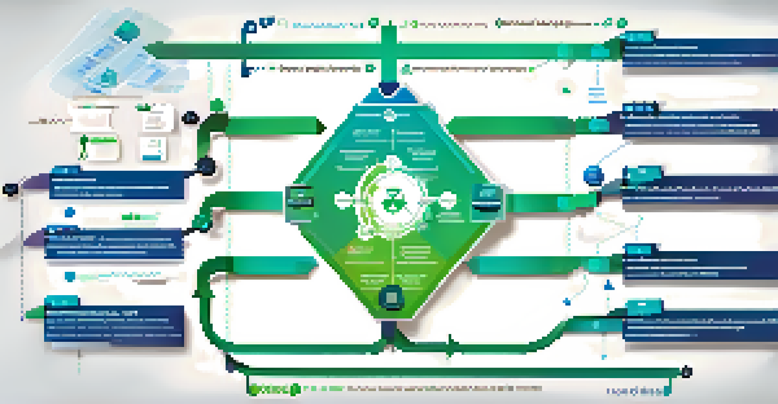 An infographic showcasing the process of decentralized oracles with a flowchart and technology-themed background.