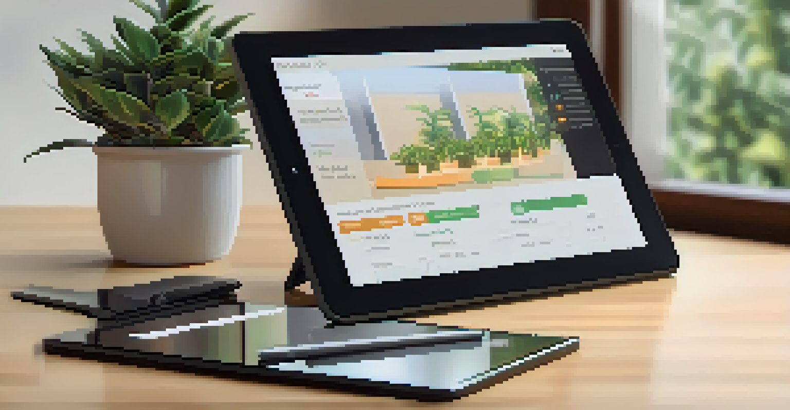 A close-up of a digital tablet showing Ethereum Improvement Proposals in a cozy workspace with natural light.