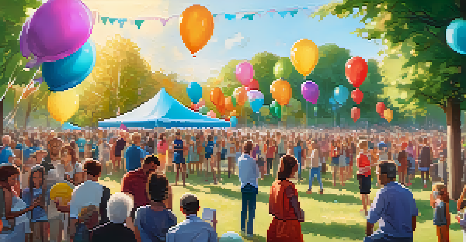 A community gathering in a park for a fundraising event promoting Ethereum donations.