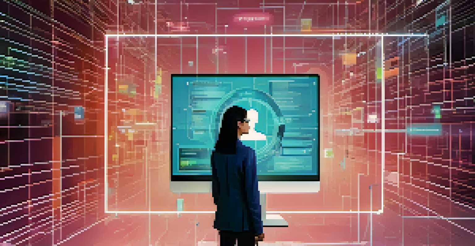 A conceptual image depicting the challenges of digital identity management, showing a confused user with complex graphics on one side and a clear, friendly app interface on the other.