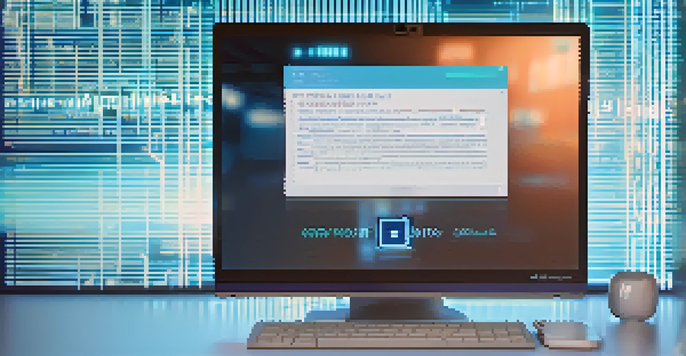 A computer screen showing smart contract code with a digital lock overlay for security, in a blurred modern office background.