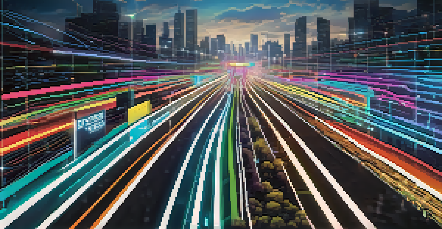 An abstract image showing interconnected highways with colorful arrows, representing Layer 2 technology and transaction efficiency.