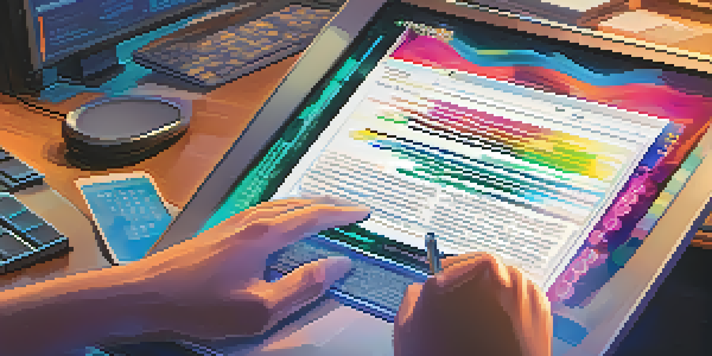 A close-up image of a computer screen displaying the process of creating a digital signature with colorful graphics and binary code.