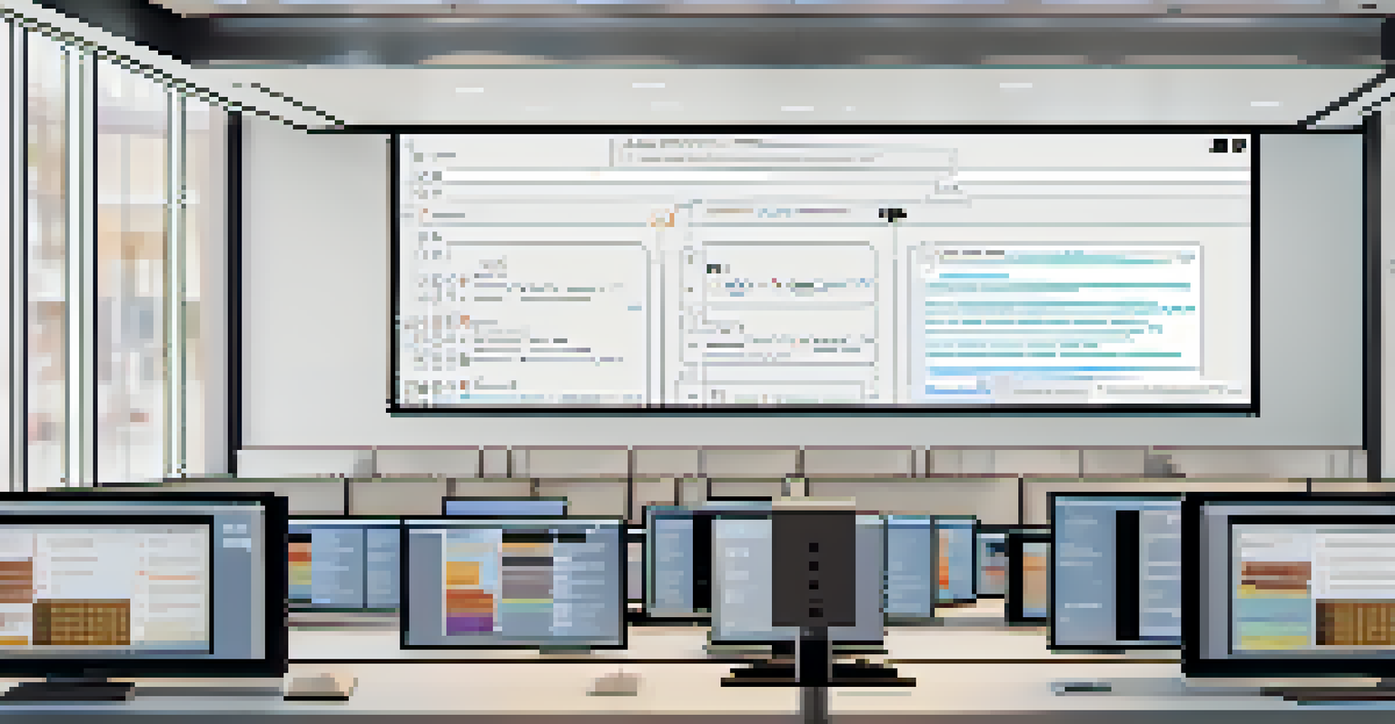 A close-up of a digital screen displaying code for a smart contract deployment in a modern office setting.