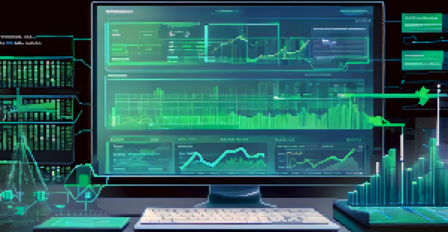 A close-up of a smart contract interface on a computer screen showing synthetic asset minting processes, surrounded by cryptocurrencies.