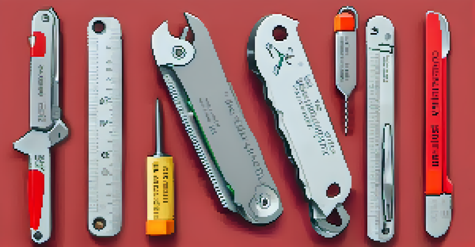 A Swiss Army knife with tools labeled with different ERC standards, set against a minimalistic background.