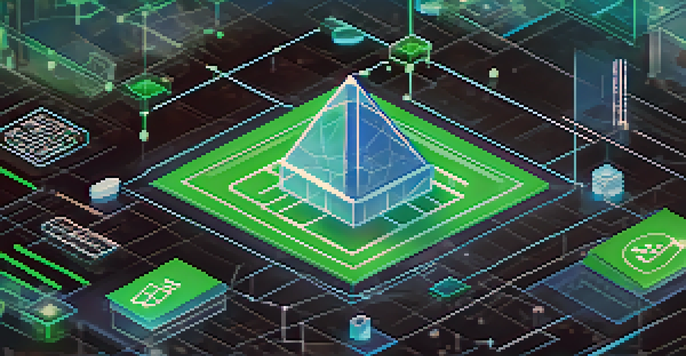 A digital interface showcasing Ethereum blockchain transactions and smart contracts, set against a supply chain background.