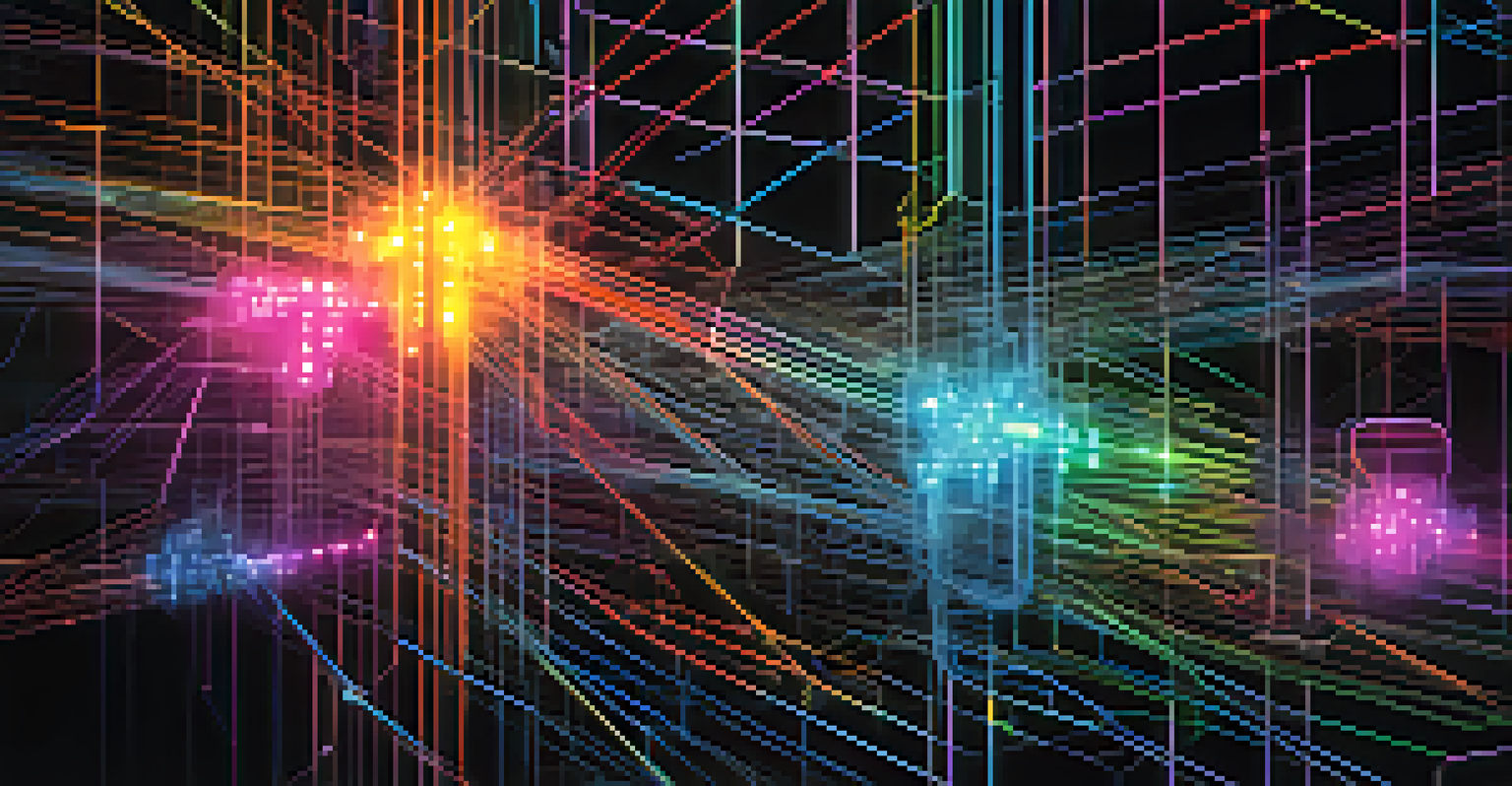 An abstract image symbolizing decentralized identity, with a digital key unlocking a glowing network of interconnected nodes.