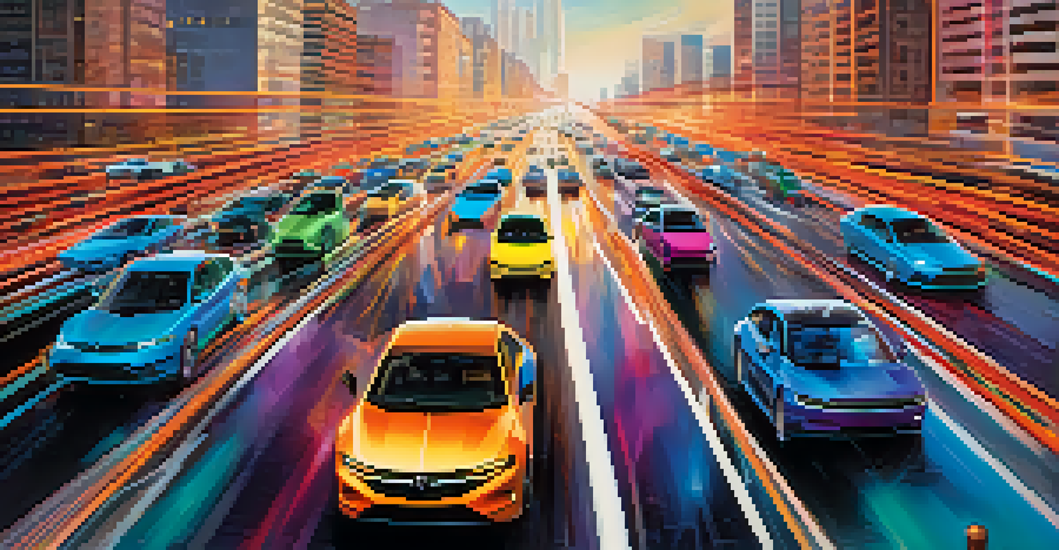 An abstract image showing a highway with express lanes, symbolizing Layer 2 solutions for Ethereum scalability.