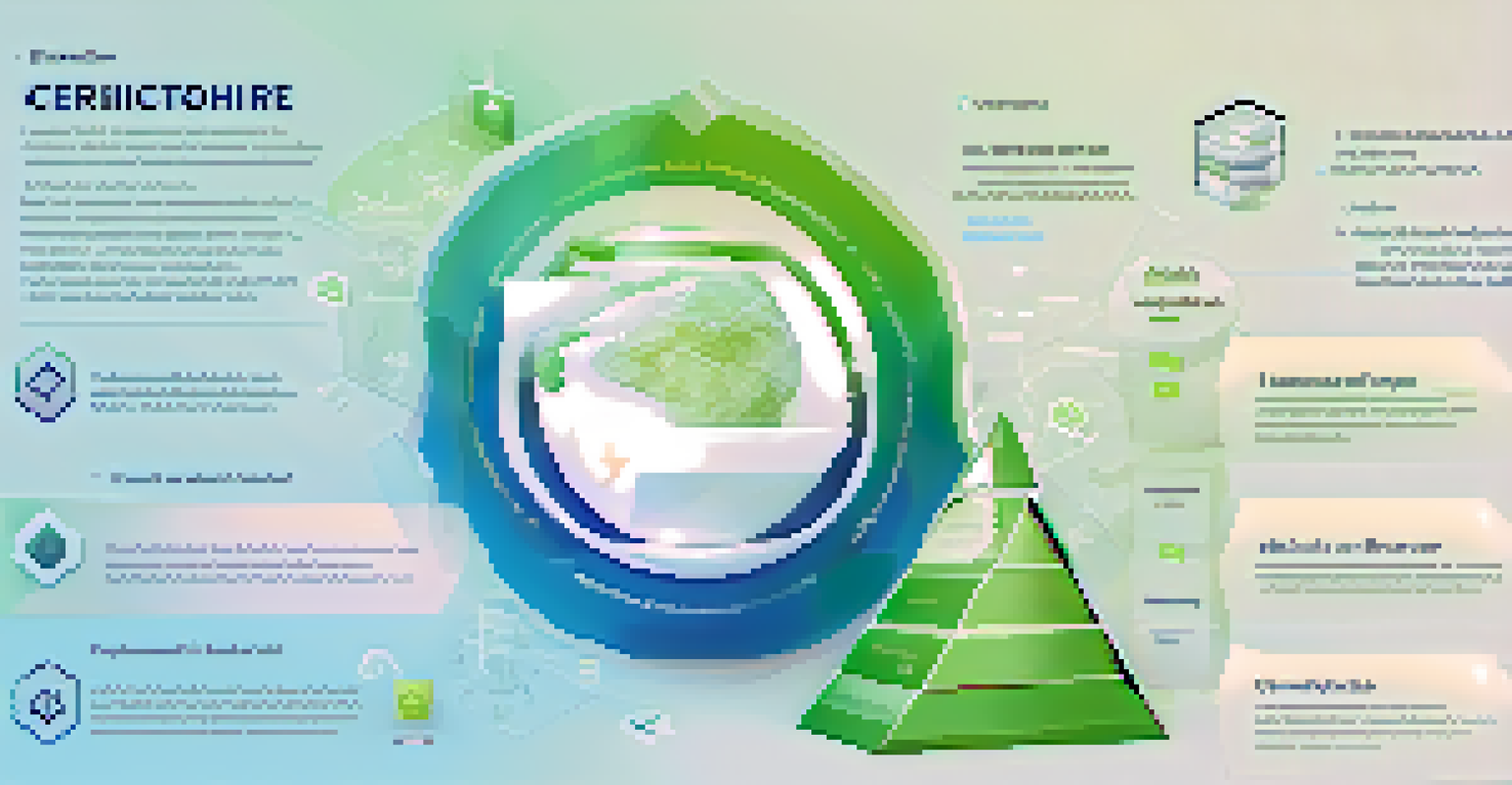 An infographic illustrating the benefits of Ethereum certification with icons and key points on a blue to green gradient background.