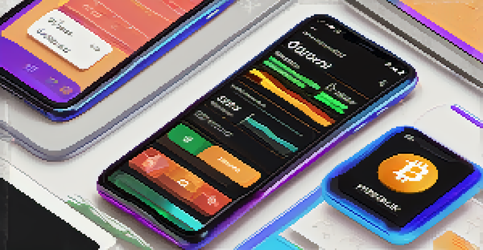 A smartphone displaying a user-friendly cryptocurrency wallet interface, set in a cozy home environment.