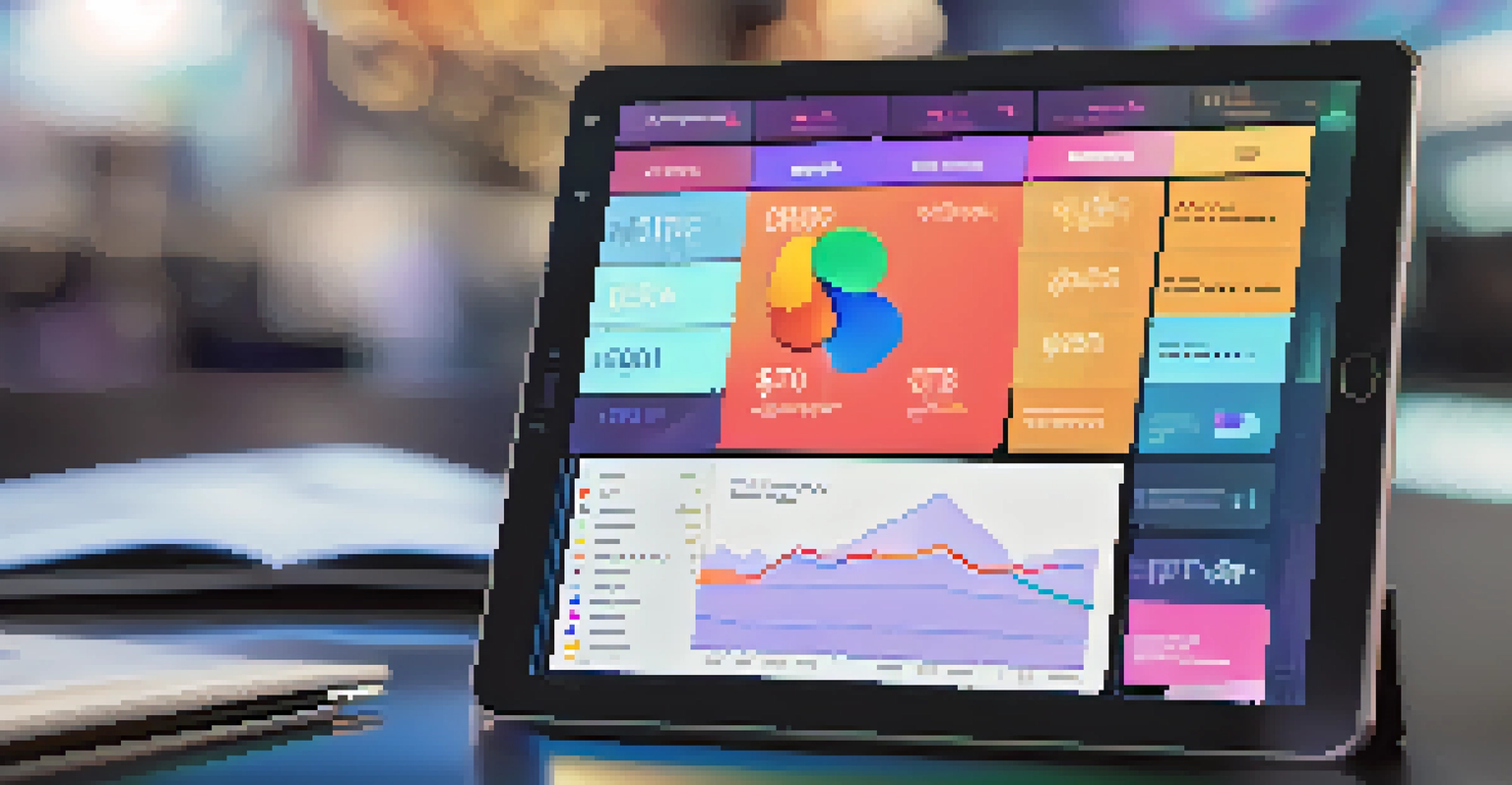 A close-up of a tablet showing a DeFi interface with graphs and statistics, held in a modern workspace.