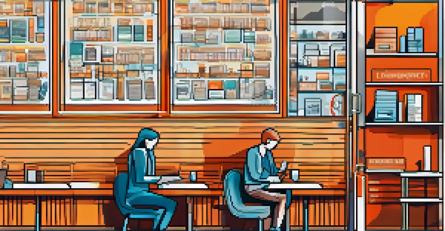 A split-screen image showing a busy café with a smartphone hot wallet and a quiet library with a cold wallet.