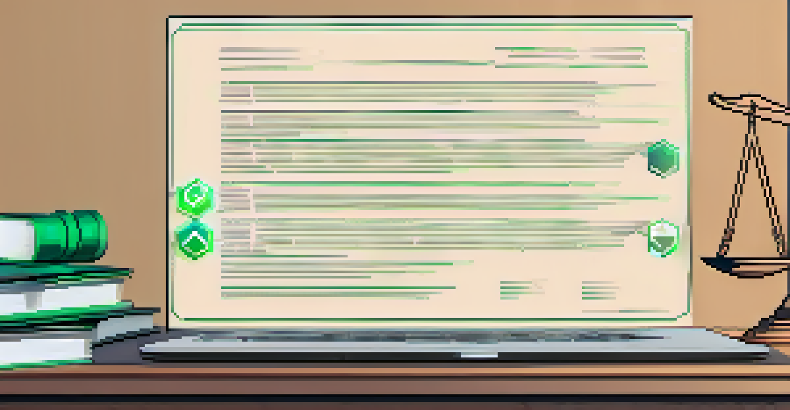 A split-screen image contrasting smart contracts in a digital format and traditional contracts with a gavel and paperwork.