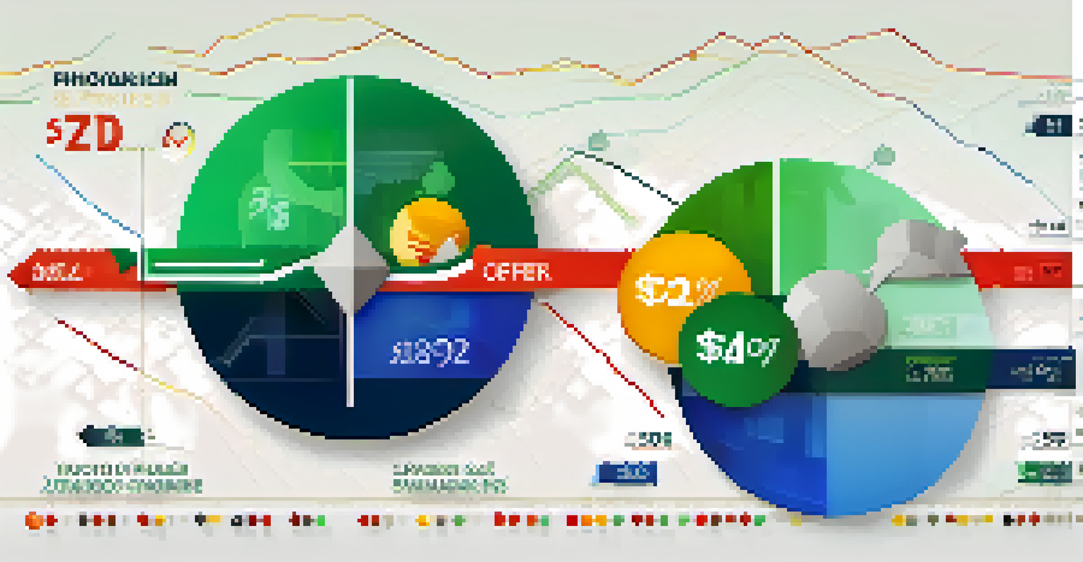 An infographic showing fluctuating gas prices in the Ethereum network with coins and mining icons.