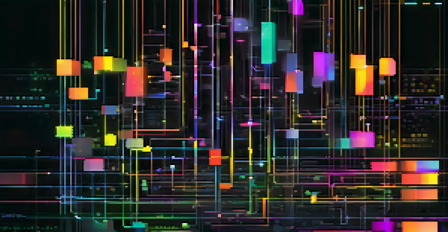 A digital screen showing a blockchain ledger with animated transaction graphics and a modern interface.