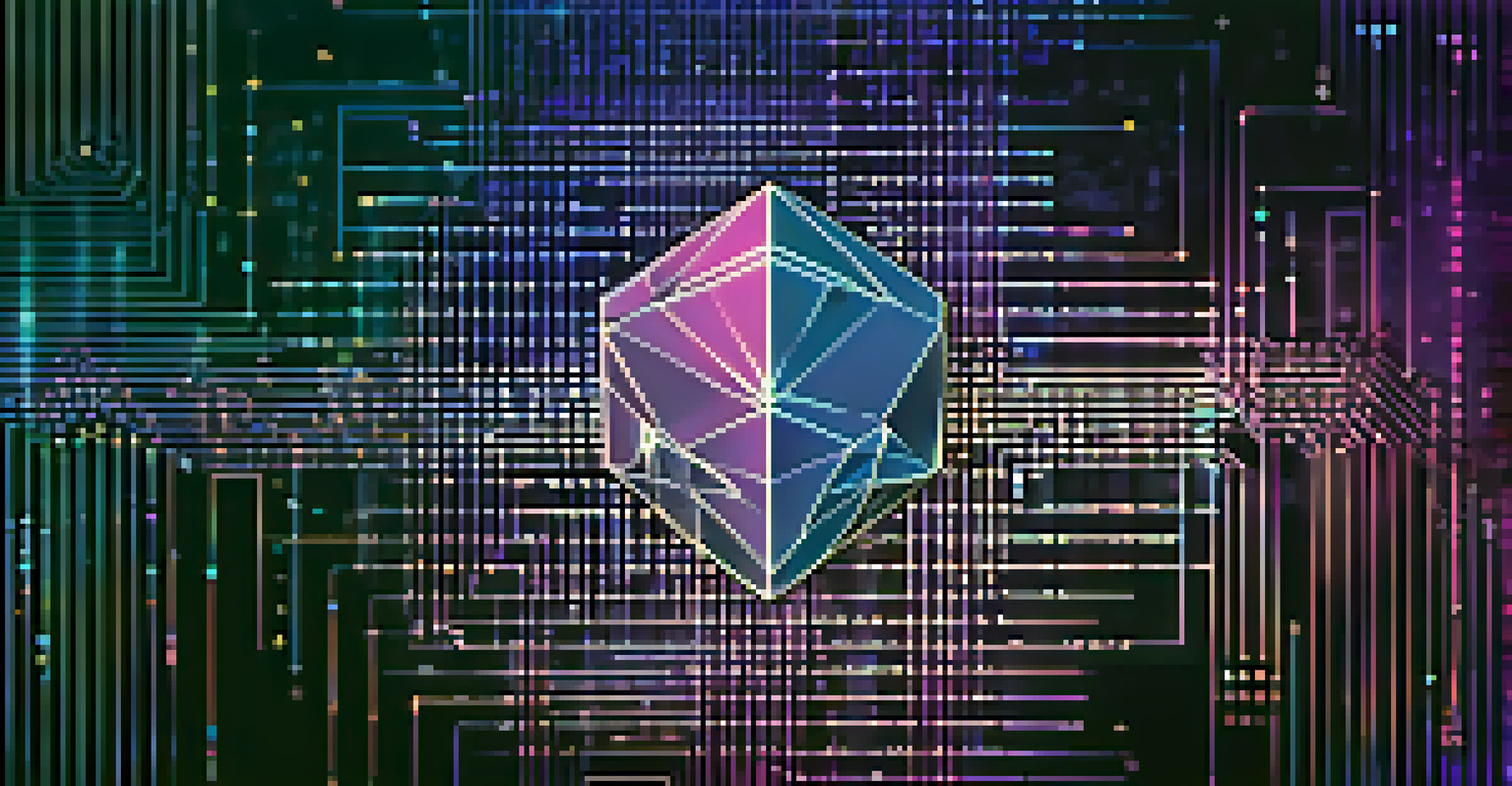 An abstract representation of the Ethereum blockchain with interconnected nodes and a prominent chain ID symbol.