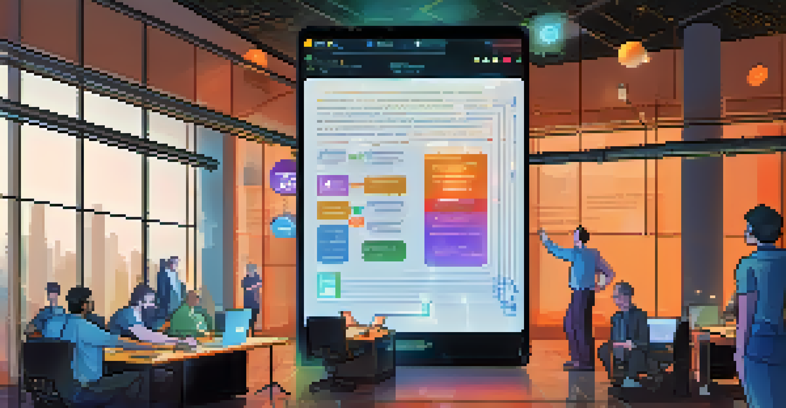 A digital smart contract surrounded by icons of finance, insurance, and gaming, illustrating its execution in a blockchain.