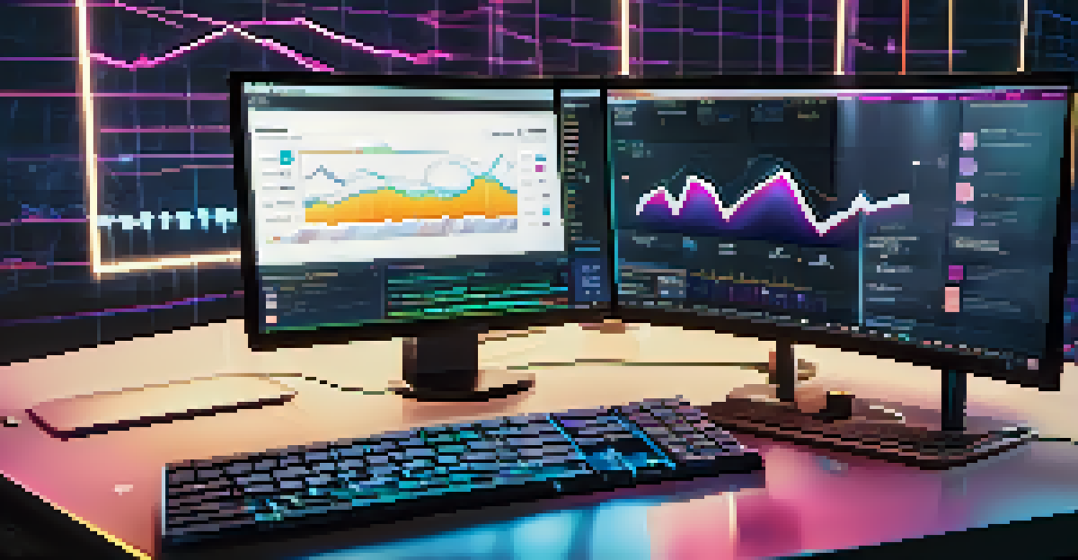 Close-up of a computer screen displaying a staking dashboard for Ethereum with vibrant charts.