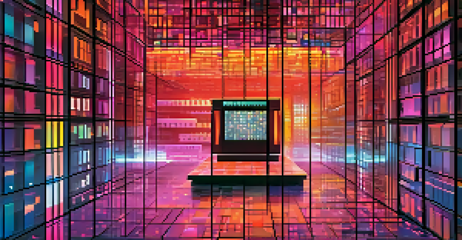 An abstract digital vault filled with glowing data blocks, symbolizing data integrity and redundancy in decentralized storage.