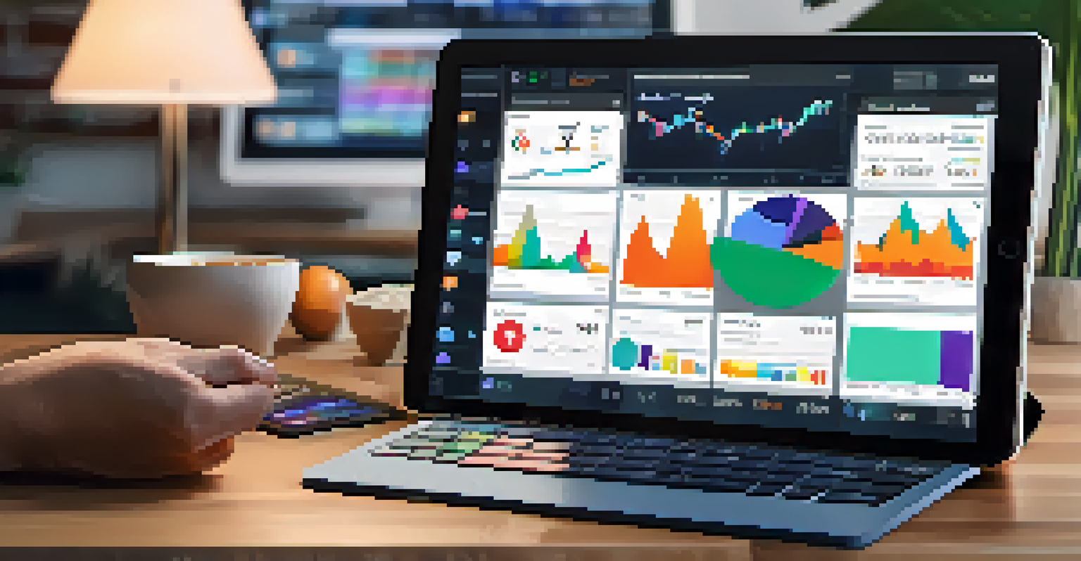 A close-up of a trader's hands using a tablet showing cryptocurrency trading on a decentralized finance platform in a cozy home office.