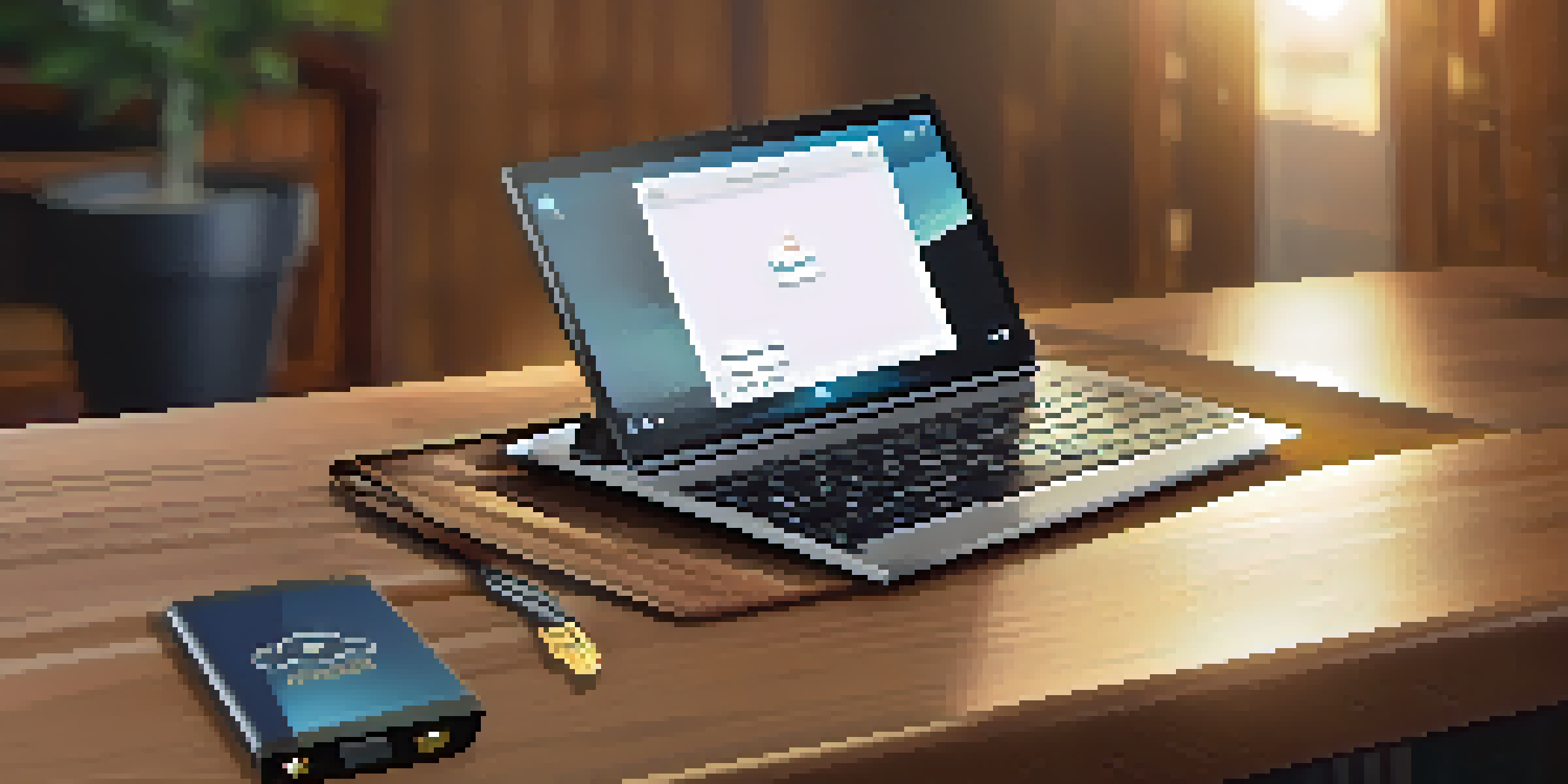 A close-up of a Ledger Nano S hardware wallet on a wooden desk in a home office, displaying a secure PIN on its screen.