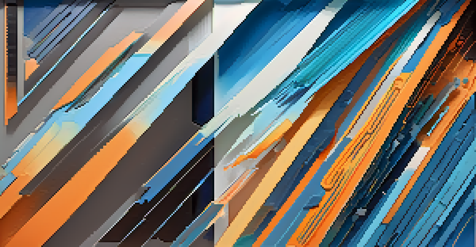 An abstract image showing Layer 1 as a solid foundation in earthy tones and Layer 2 as a colorful dynamic layer above, set against a blue gradient background.