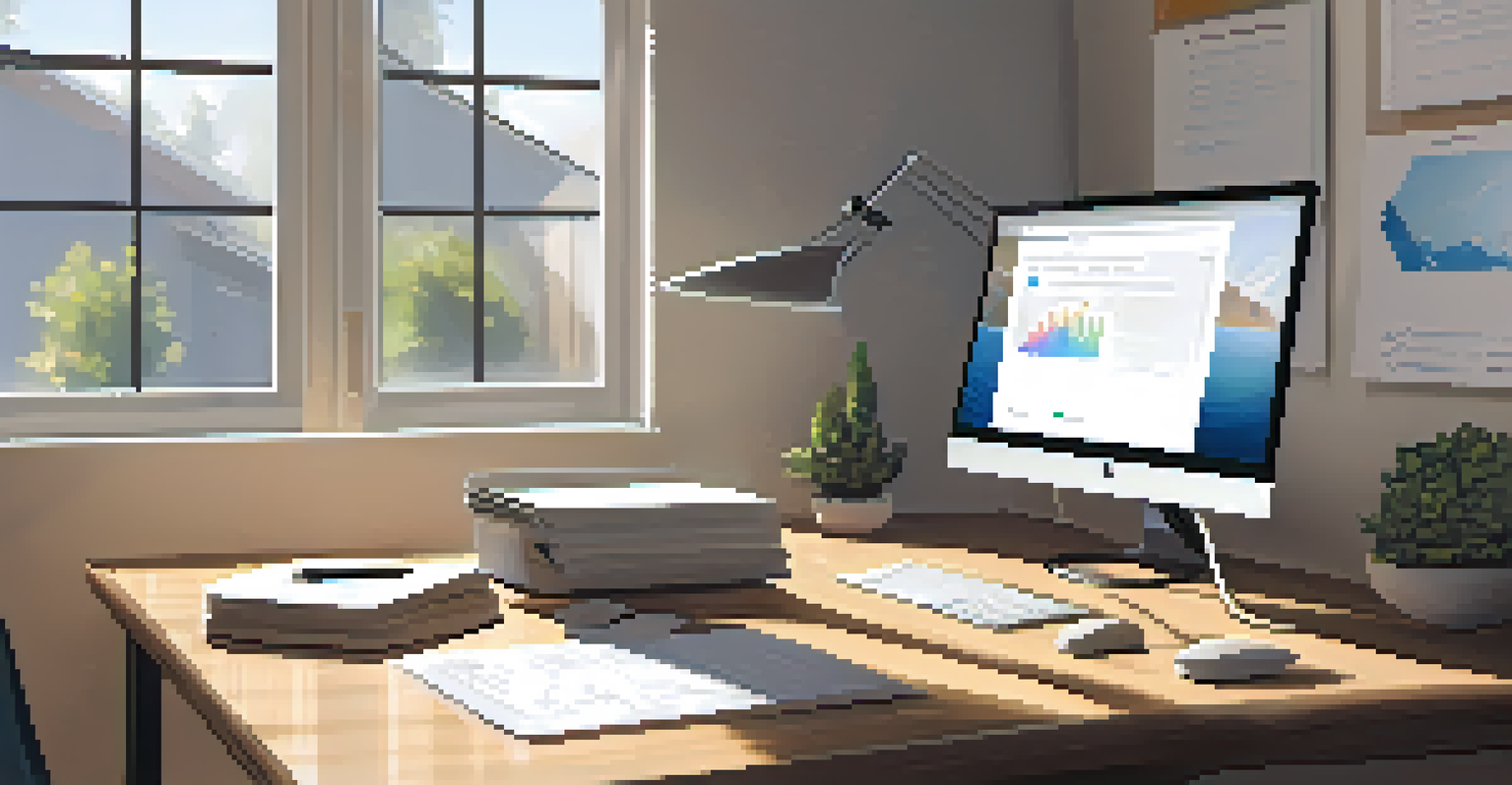 A workspace with a computer showing a blockchain transaction dashboard and a notepad in a bright room with natural light.