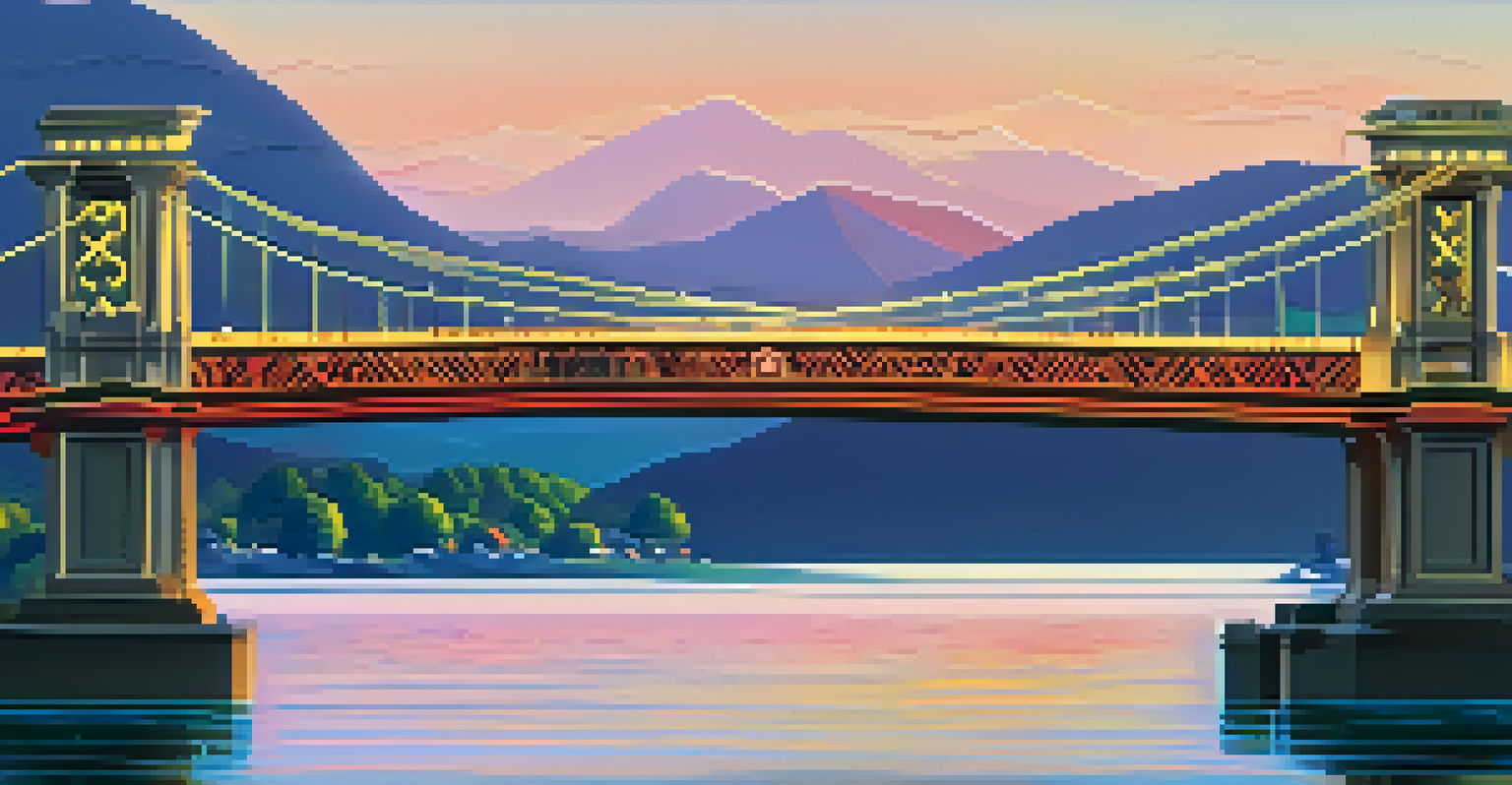 A digital interface of a cross-chain bridge application showcasing a user-friendly design and blockchain logos.
