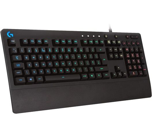 Logitech G213 Gaming Keyboard with Dedicated Media Controls, 16.8 Million Lighting Colors Backlit Keys, Spill-Resistant and Durable Design, Black