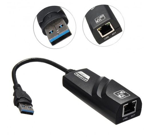 USB 3.0 to LAN Gigabit Ethernet Adapter Up To 1000 Mbps