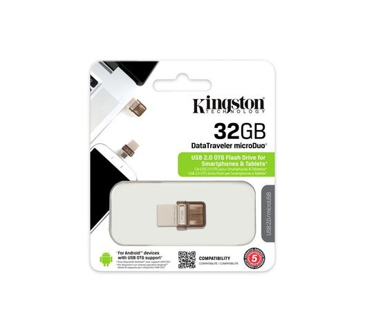   Kingston Digital 32GB Data Traveler MicroDuo USB 2.0 micro USB OTG DTDUO32GB