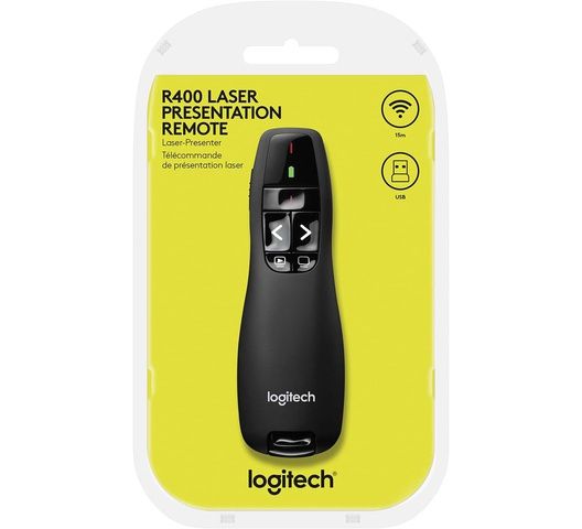 Logitech Wireless Presenter R400 - N/A - 2.4GHZ - N/A - EMEA-808 - ARCA HENDRIX 910-001356