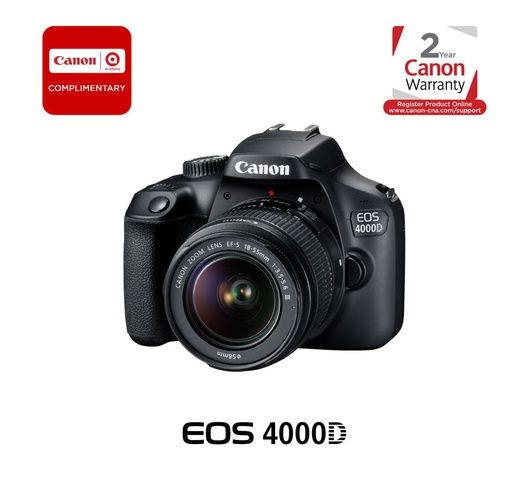 Canon EOS 4000D DSLR Camera and EF-S 18-55 mm