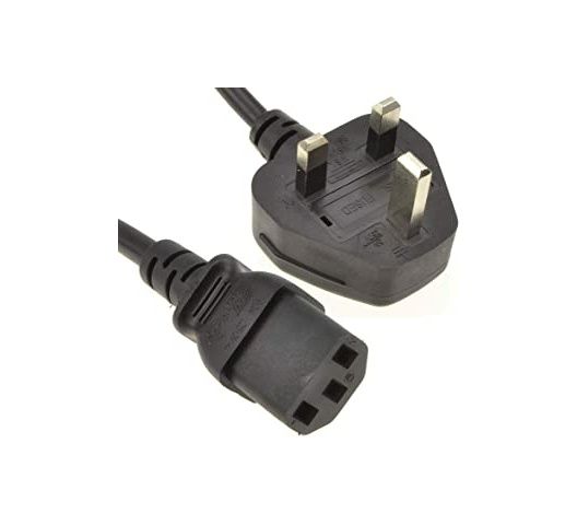 UK 3 Prong AC Power Cord Cable for any Desktop or Printer(UK Power Cord) cable length: 1 Power Cable