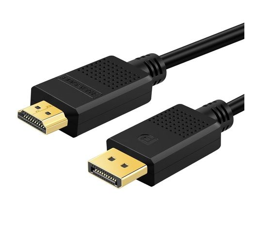  DisplayPort to HDMI Cable, DP to HDMI Cord Male to Male for PC, Desktop to Monitor, Projector, TV (3 Feet)