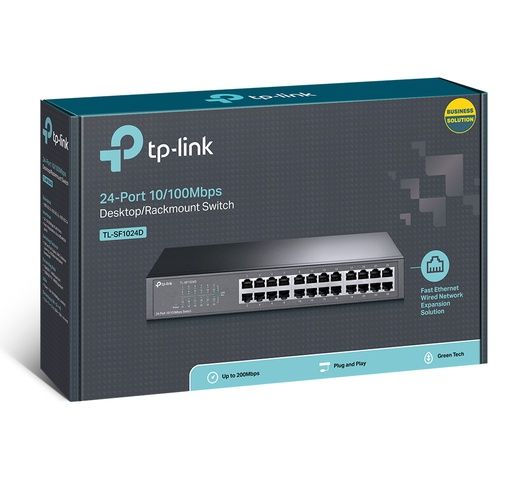 TP-Link TL-SF1024D 24-port 10/100Mbps Desktop/Rackmount Switch.