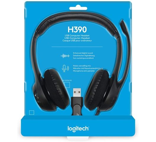 Logitech USB Headset H390 with Noise Cancelling Mic