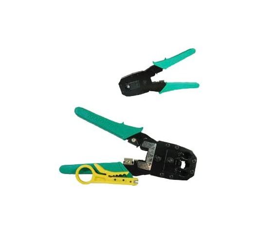 RJ45 & RJ11 Crimping Tool, Crimps 8P8C, 6P6C & 4P4C Plugs inc Insertion Tool