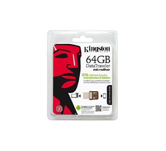 Kingston Digital 64GB Data Traveler MicroDuo USB 2.0 micro USB OTG DTDUO64GB