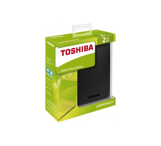 Toshiba Canvio Basics - External Hard Drive - USB 3.0 - 2TB - Black_