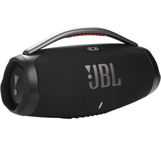 JBL Boombox 3 - Portable Bluetooth Speaker, Powerful Sound and Monstrous bass, IPX7 Waterproof, 24 Hours of Playtime, powerbank, JBL PartyBoost for Speaker Pairing, and eco-Friendly Packaging (Black)